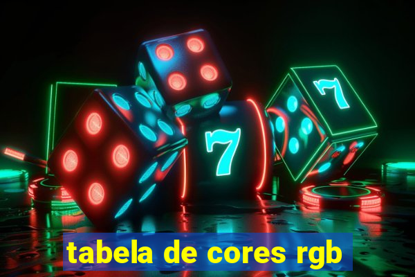 tabela de cores rgb