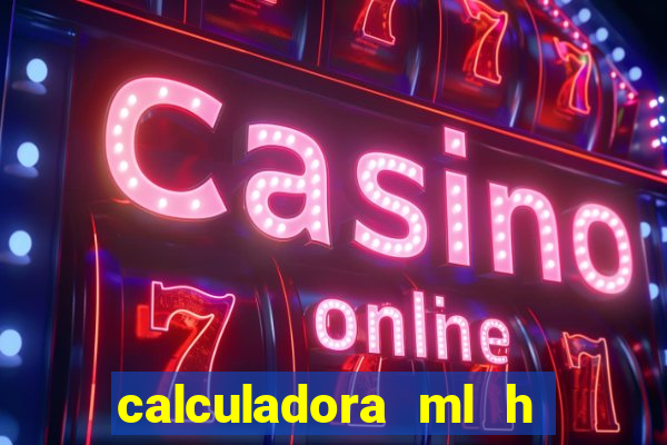 calculadora ml h para mcg kg min